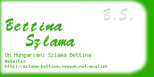 bettina szlama business card